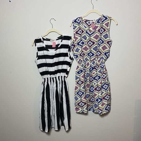 2 PC BUNDLE Drunken Tango 2X Swim Coverup Popover/Polyester Skater Sundress’s - Picture 2 of 8